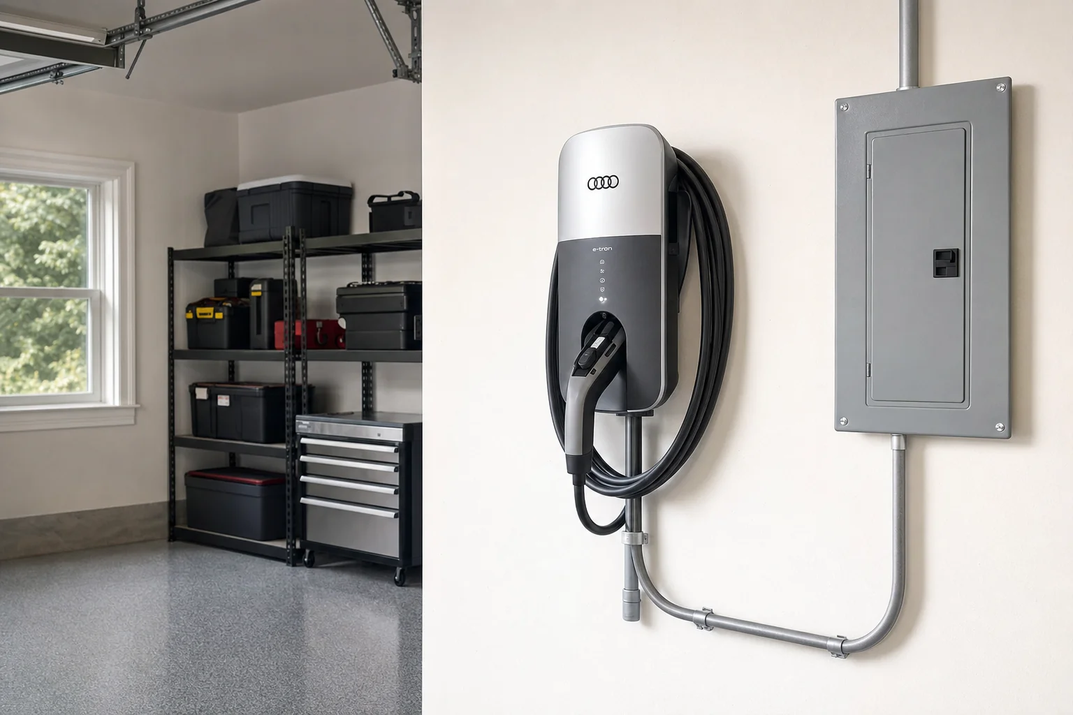 Audi EV level 2 home charger installation Alberta