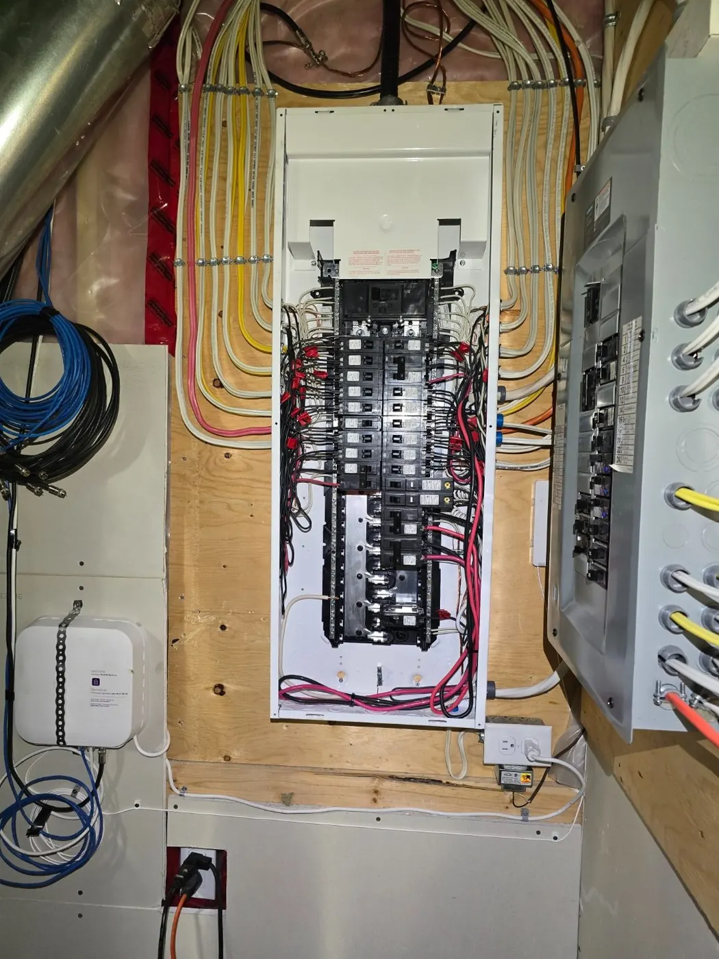 New build electrical panel rough-in wiring Edmonton