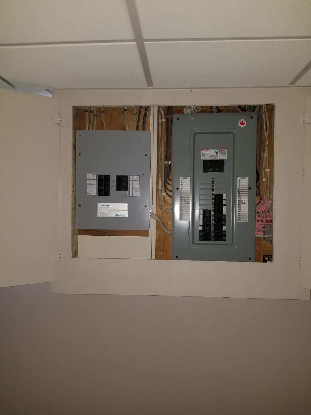 New dual electrical panel installation finished Edmonton