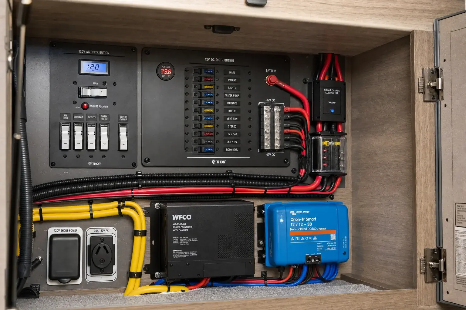 RV electrical wiring distribution panel Alberta