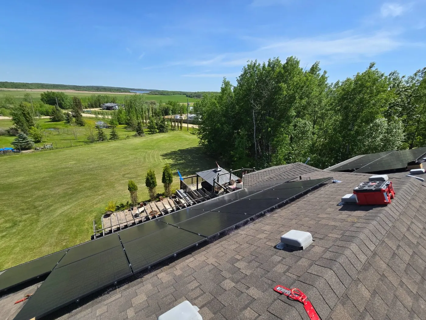 Completed 11.4 kW solar installation, Spruce Grove Alberta
